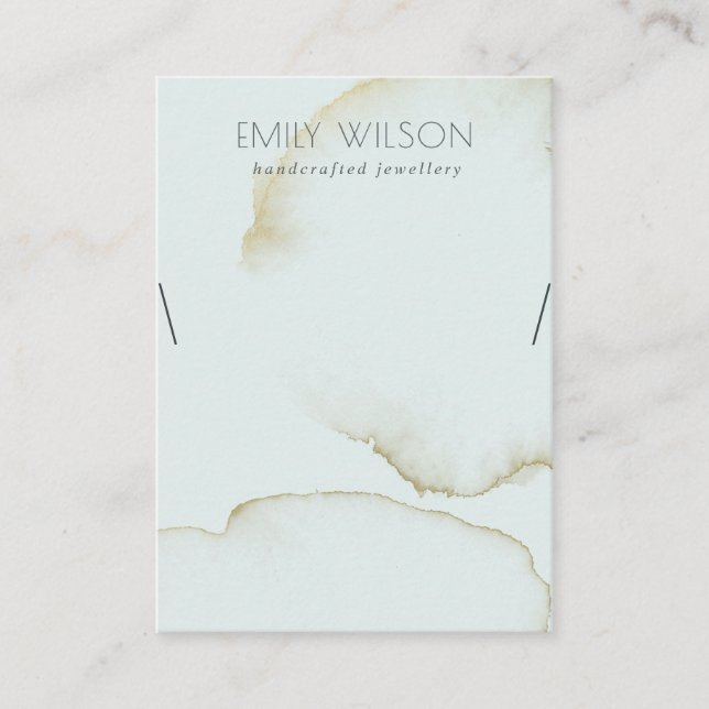 ABSTRAKTES NECKLACE-DISPLAY-LOGO, SOFT AQUA BLUE G VISITENKARTE (Vorderseite)