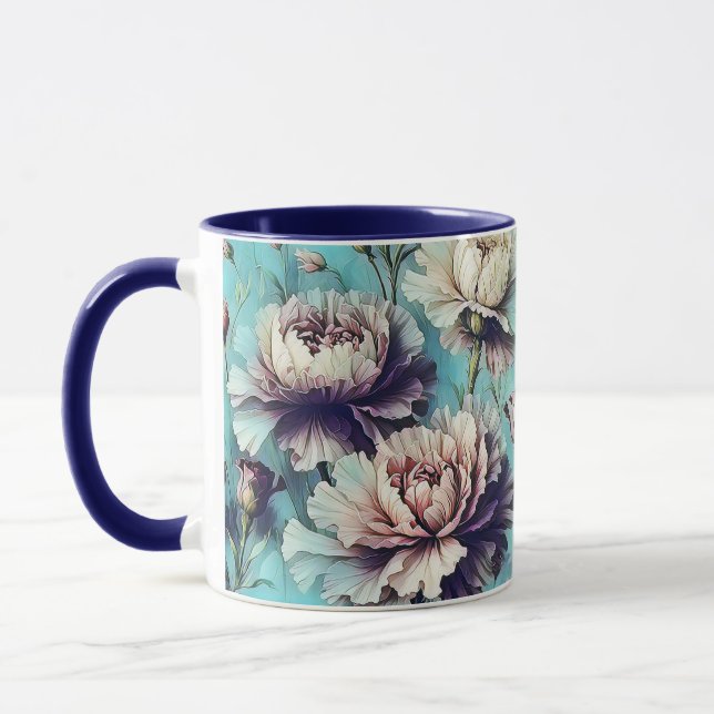 Abstraktes Nelkenmuster Design 1 Tasse (Links)
