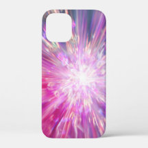Abstraktes neon-pinkes und blaues Energie-Explosio