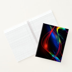 Abstraktes Neonlicht-Notebook Notizbuch