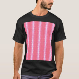 Abstraktes Neonrosa Vertikalstreifen Grafikmuster T-Shirt