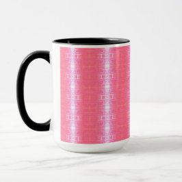 Abstraktes Neonrosa Vertikalstreifen Grafikmuster Tasse