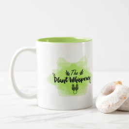 Abstraktes neues Grün, das den PflanzeWhisperer Zweifarbige Tasse