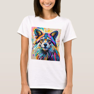 Abstraktes, niedliches und lustiges Tierkunstdesig T-Shirt