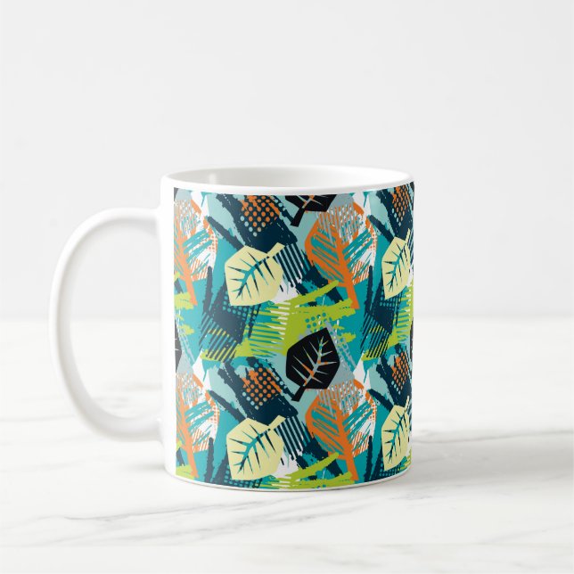 Abstraktes Oberflächendesign nahtlos raues Grunge- Kaffeetasse (Links)