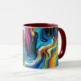 Abstraktes Oberflächenkunstwerk 1217 - Kaffeetasse