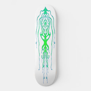 Abstraktes Oktopus-Stammes-Tintenfisch-Tattoo-Desi Skateboard