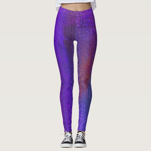 Abstraktes Öl: Leinwand Textur Hintergrund. Leggings (Vorderseite)