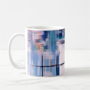Abstraktes Ölbild auf Leinwand, handgezeichnete Ku Kaffeetasse