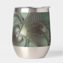 Abstraktes Olive Sage Green Grau Fraktal Art Fanta