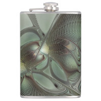 Abstraktes Olive Sage Green Grau Fraktal Art Fanta