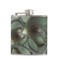 Abstraktes Olive Sage Green Grau Fraktal Art Fanta