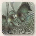 Abstraktes Olive Sage Green Grau Fraktal Art Fanta Getränkeuntersetzer<br><div class="desc">Abstrakte Fraktal-Kunst, eine moderne und dekorative Fantasie-Schöpfung. Design für Ihren harten Kunststoff mit Korkrücken Untersetzer Set und mehr.</div>
