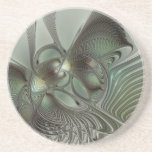 Abstraktes Olive Sage Green Grau Fraktal Art Fanta Getränkeuntersetzer<br><div class="desc">Abstrakte Fraktal-Kunst, eine moderne und dekorative Fantasie-Schöpfung. Design für Ihren Sandstein Untersetzer und mehr.</div>