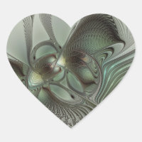 Abstraktes Olive Sage Green Grau Fraktal Art Fanta