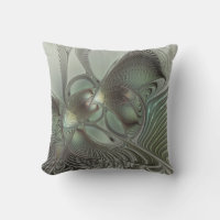 Abstraktes Olive Sage Green Grau Fraktal Art Fanta