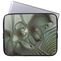 Abstraktes Olive Sage Green Grau Fraktal Art Fanta