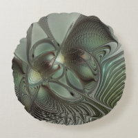 Abstraktes Olive Sage Green Grau Fraktal Art Fanta