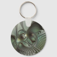 Abstraktes Olive Sage Green Grau Fraktal Art Fanta