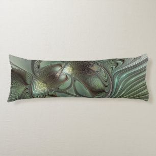 Abstraktes Olive Sage Green Grau Fraktal Art Fanta Seitenschläferkissen