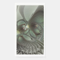 Abstraktes Olive Sage Green Grau Fraktal Art Fanta