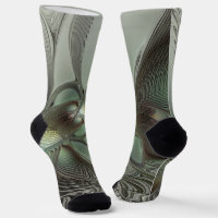 Abstraktes Olive Sage Green Grau Fraktal Art Fanta