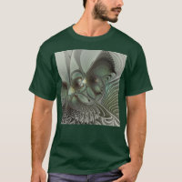 Abstraktes Olive Sage Green Grau Fraktal Art Fanta