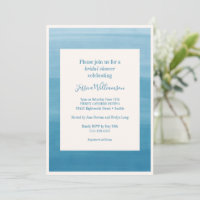 Abstraktes Ombre Gradient Ocean Blue Brautparty