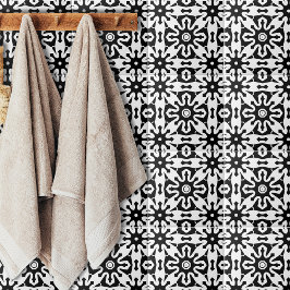 Abstraktes Op Art Black und White Geometric Muster Fliese