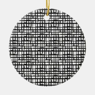 Abstraktes optisches Gitterdekor Keramik Ornament
