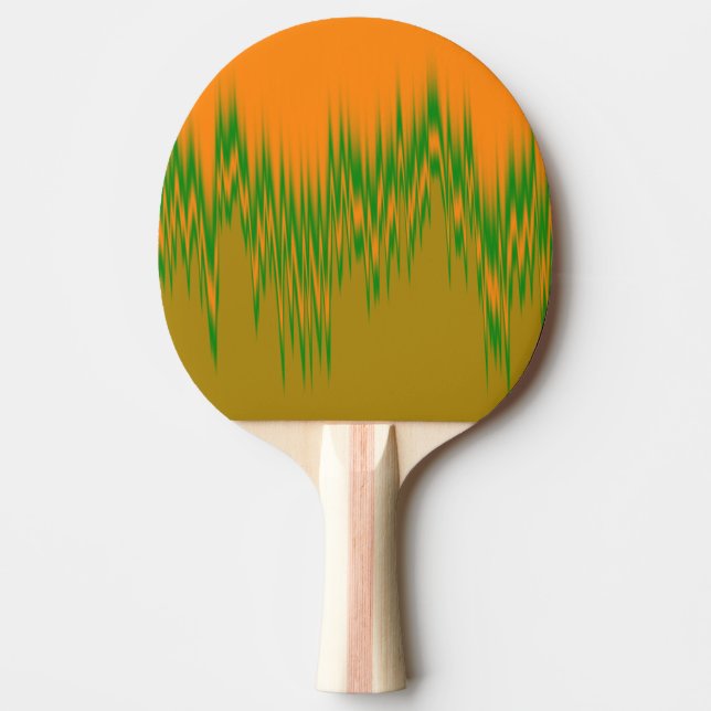 Abstraktes Orange, grün, Tischtennis Schläger (Vorderseite)
