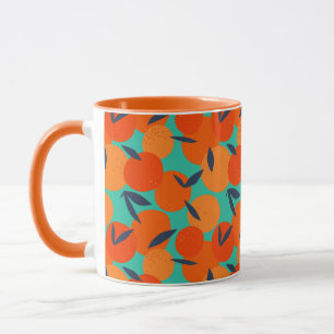 Abstraktes Orangenfruchtmuster Tasse