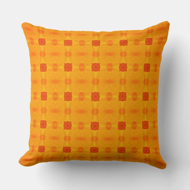 Abstraktes Orangenmuster Kissen (Vorderseite)