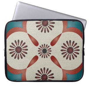 abstraktes ornamentales Illustrationsmuster Hinter Laptopschutzhülle