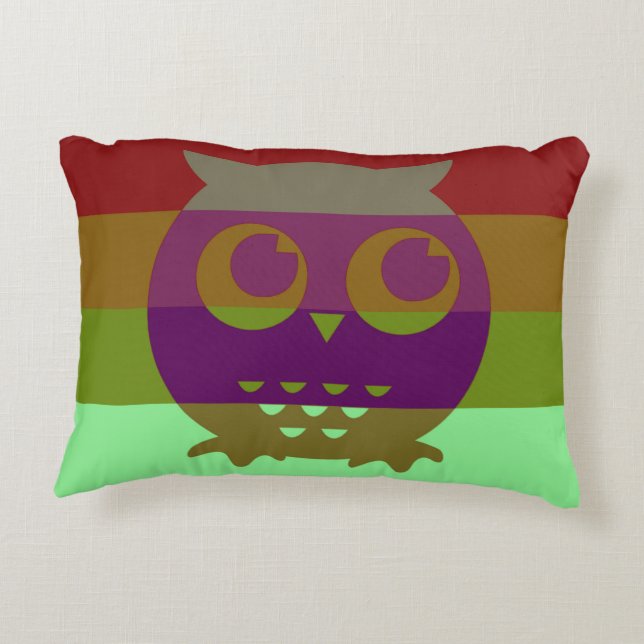 Abstraktes Owl Kissen (Rückseite)