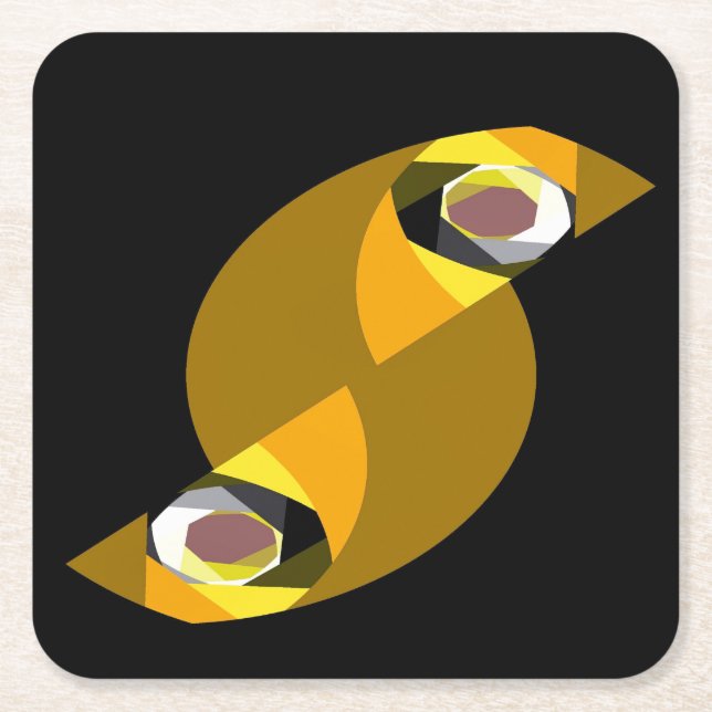 ABSTRAKTES OWL RECHTECKIGER PAPPUNTERSETZER (Vorderseite)