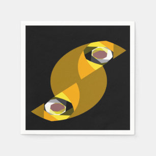 ABSTRAKTES OWL SERVIETTE