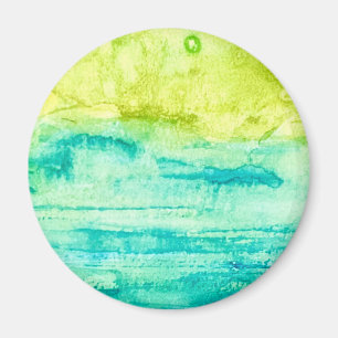 Abstraktes Ozean-Aquarell Magnet