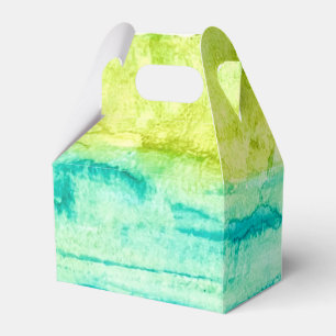 Abstraktes Ozean Grün Blau Aquarell-Gemälde Geschenkschachtel