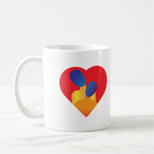 Abstraktes Paar Kaffeetasse
