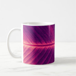 Abstraktes Palmblätterblatt: Toned Vein Kaffeetasse