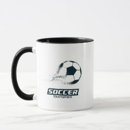 Abstraktes Partikel-Fußball-Turnier-Design Tasse