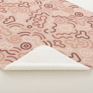 Abstraktes Party-Doodle-Muster Sherpadecke