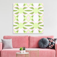 Abstraktes Pastell Grün und Rosa geometrisches Mus
