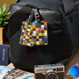 Abstraktes Patchwork Gepäckanhänger