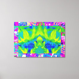 Abstraktes Patchwork Sonnenblumengarten Collage Leinwanddruck