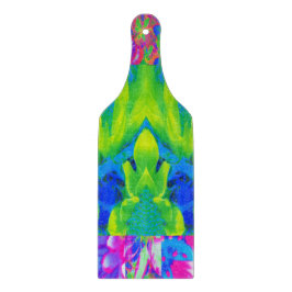 Abstraktes Patchwork Sonnenblumengarten Collage Schneidebrett