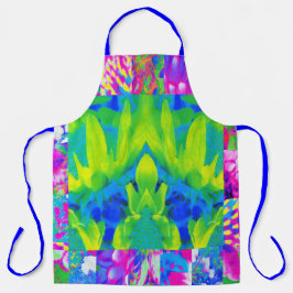 Abstraktes Patchwork Sonnenblumengarten Collage Schürze
