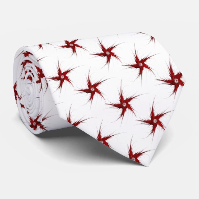 Abstraktes Patriotisches Fraktal Stars Necktie Krawatte (Gerollt)