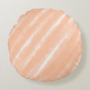 Abstraktes Peach Fuzz Wasserfarben Muster Modernes Rundes Kissen